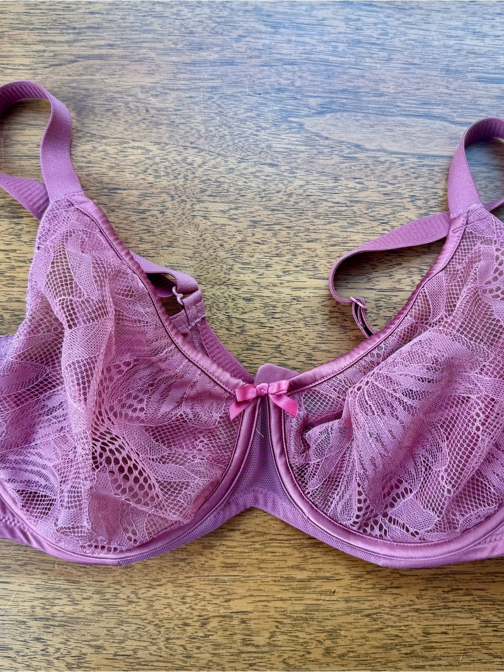 Understance Lace Underwire Bra in Mauve Pink
